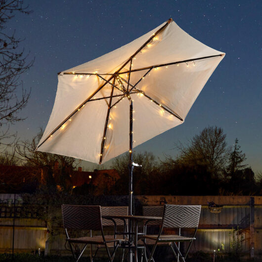 Smart Solar LED Parasol String Light (72 Lights) Warm White Multi-Function