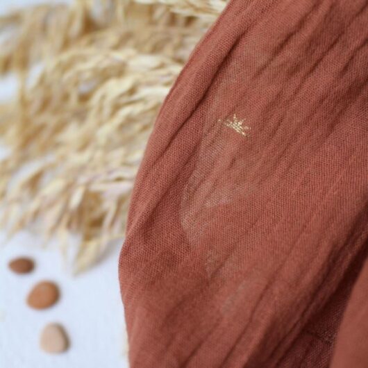 Atelier Brunette Sunset Cotton Crepe Fabric Chestnut