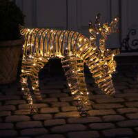Small Rattan Light Up Reindeer